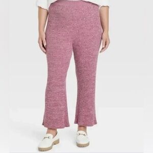 Ava + Viv - High Rise Mauve Ribbed Sweater Pants - size 2X - new